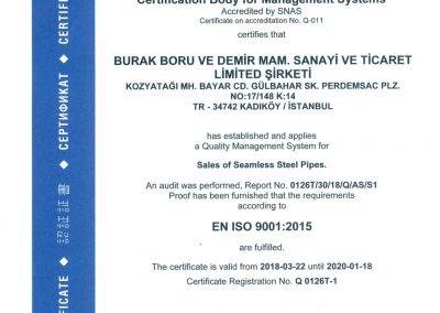 Burak Boru ISO9001:2015 EN