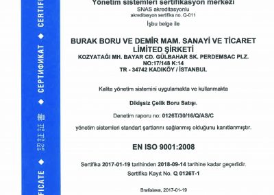Burak Boru ISO9001 Türkçe